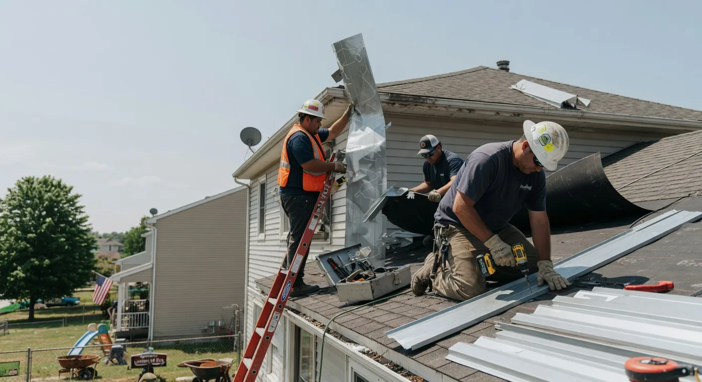 Storm Damage Metal Roof Repair in Martinsburg, OH